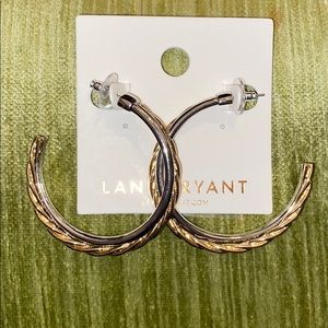 Two toned hoop earrings